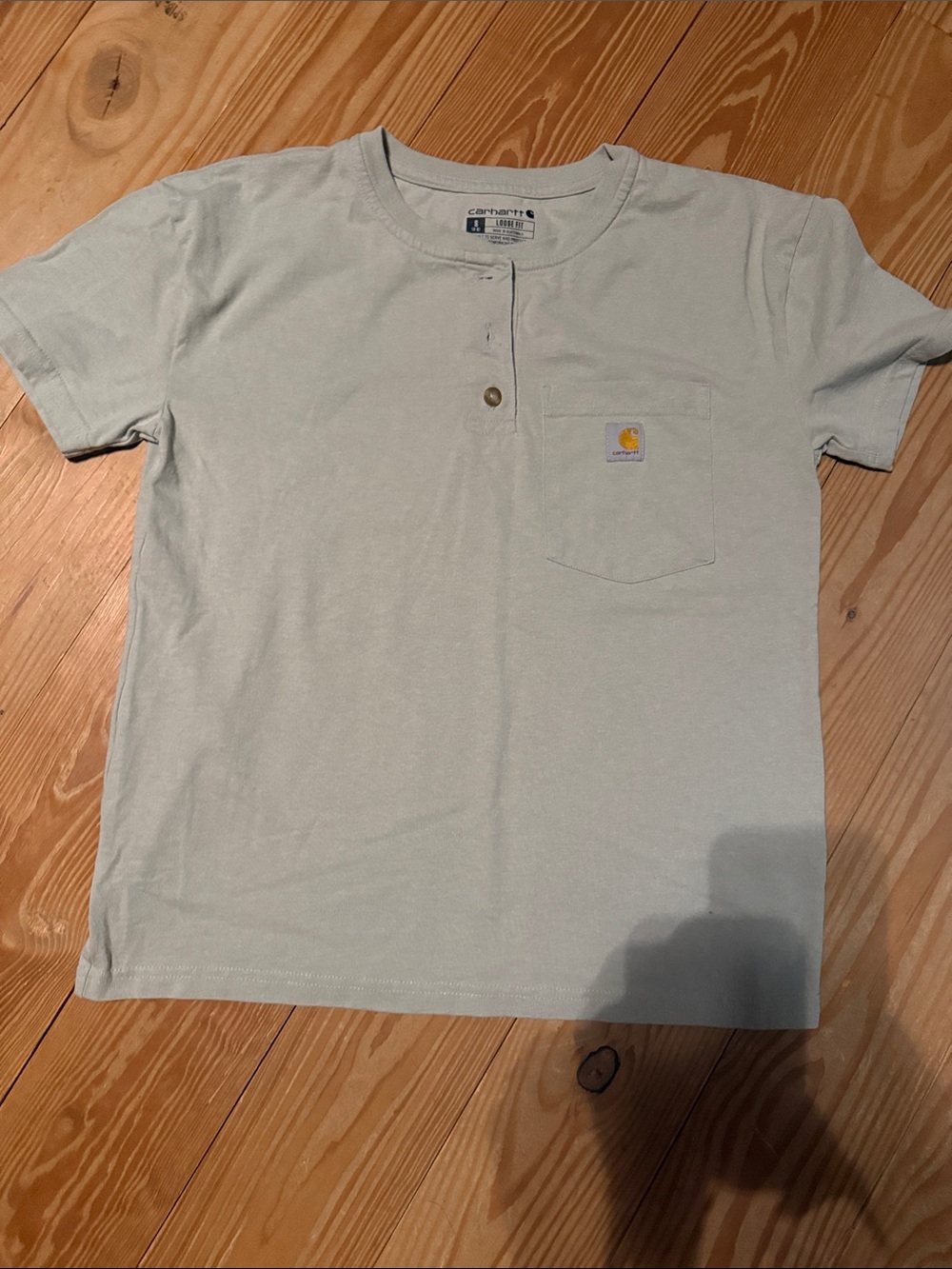 Carhartt Short-Sleeve Henley Pocket Tee in Sage Green